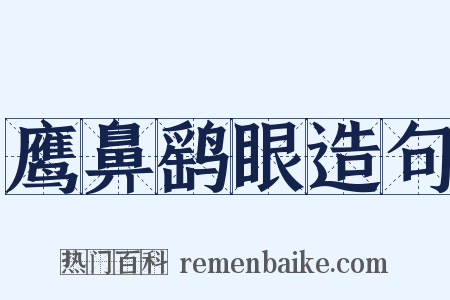 鹰鼻鹞眼造句是什么意思的图片